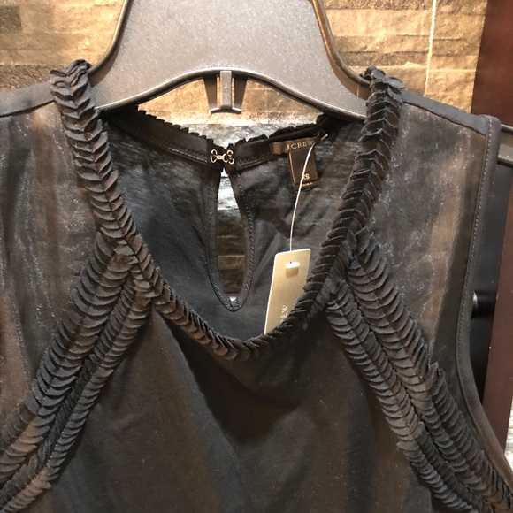 NWT J Crew black sleeveless top - Picture 2 of 8